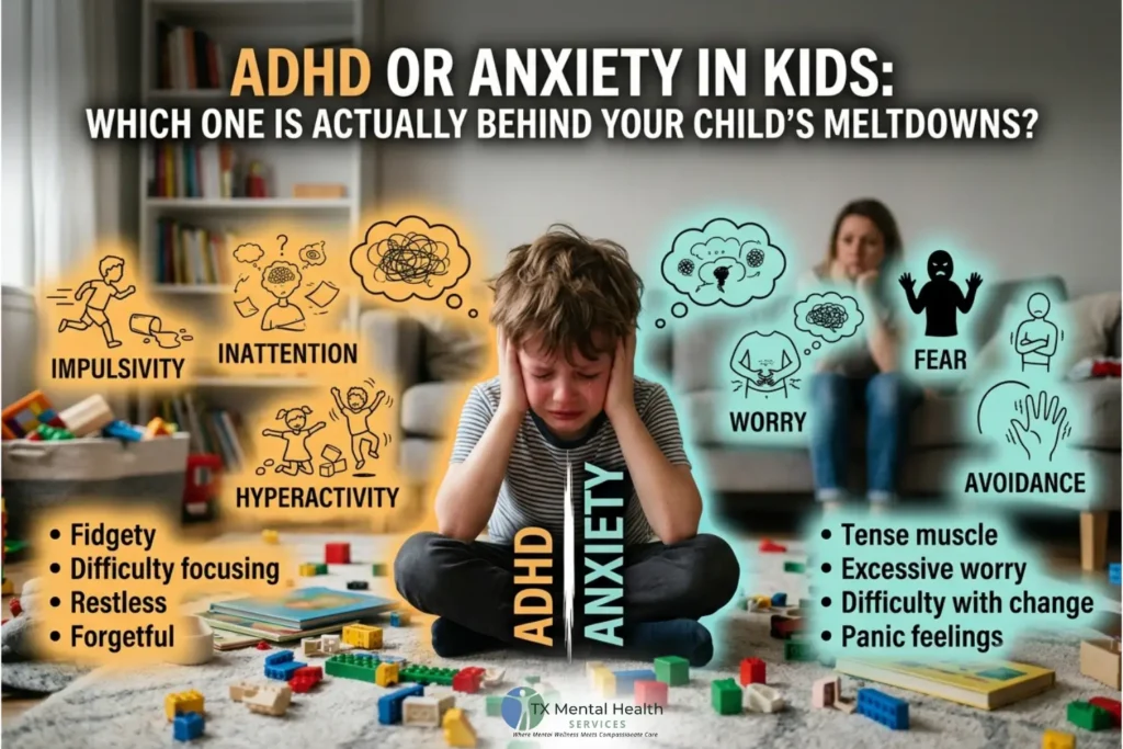 ADHD or Anxiety in Kids: Which One Is Actually Behind Your Child’s Meltdowns